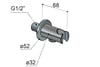 Hotbath ADSIX inbouw doucheset chap RVS 316 - met staafhanddouche - wandarm - hoofddouche 20cm - wandsteun