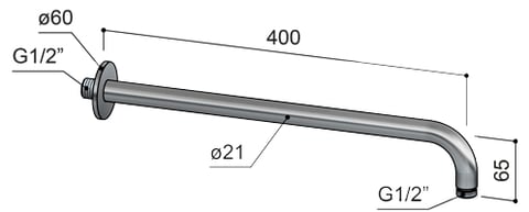 Hotbath ADSIX inbouw doucheset chap RVS 316 - met staafhanddouche - wandarm - hoofddouche 20cm - wandsteun