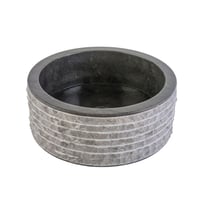 Tweedekans - Bewonen Aloni marmeren alur waskom met gepolijste binnenzijde 40 x 15 cm - zwart