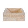 Bewonen Aloni vierkante waskom alur kuipvormig 40 x 40 x 15 cm - creme