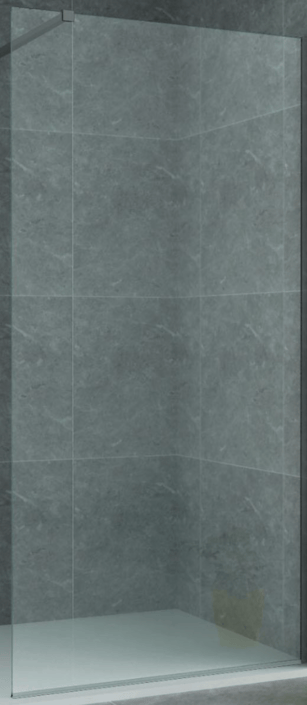 Alvoro Pure inloopdouche helder glas zonder profiel/bevestiging - 90cm