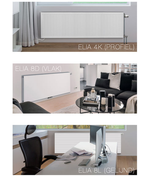 Vasco Elia 8D warmtepompradiator 140x40cm - type 33 - 1052W - wit RAL 9016