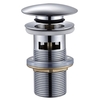 Blinq Goya pop-up wastafelplug 1 1/4" lange schacht met overloop chroom