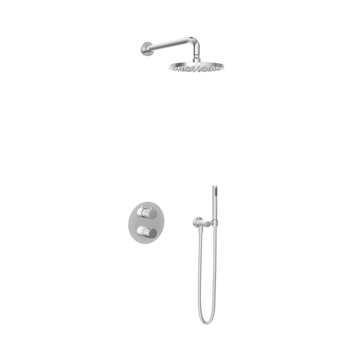 Hotbath Cobber IBS20A inbouw doucheset - 3-standen handdouche - 20cm hoofddouche - 30cm plafondbuis - wandhouder - geborsteld koper pvd