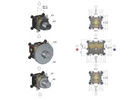 Hotbath Cobber IBS20 inbouw doucheset - staafhanddouche - 30cm hoofddouche - 30cm plafondbuis - wandsteun - geborsteld messing pvd
