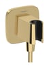 Hansgrohe FixFit Q muuraansluitbocht met handdouchehouder - Polished Gold Optic