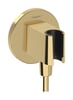 Hansgrohe FixFit S muuraansluitbocht met handdouchehouder - polished gold optic