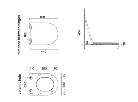 Catalano Sfera/Zero Plus Slim toiletzitting SC & QR - mat tortora