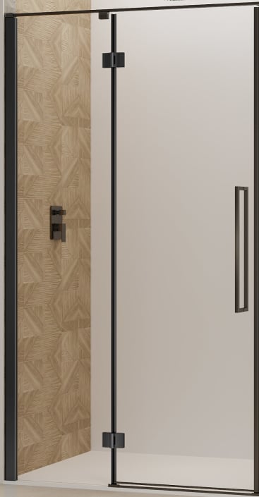 Van Rijn Products ST07ZW deur voor douchecabine 100cm Zwart