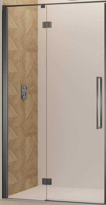 Van Rijn Products ST07GM deur voor douchecabine 100cm Geborsteld gunmetal
