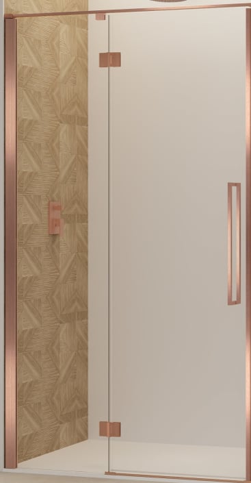 Van Rijn Products ST07SC deur voor douchecabine 100cm Geborsteld koper