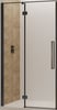 Van Rijn Products ST07ZW deur voor douchecabine 140cm Zwart