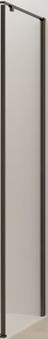 Van Rijn Products ST07ZW zijwand voor douchecabine 100cm Zwart