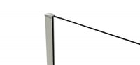Van Rijn Products ST01500 inloopdouche 90cm - Geborsteld RVS - Satijnglas