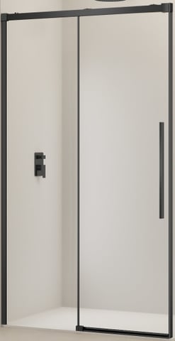 Van Rijn Products ST09350160ZW schuifdeur voor douchecabine 160cm - Zwart