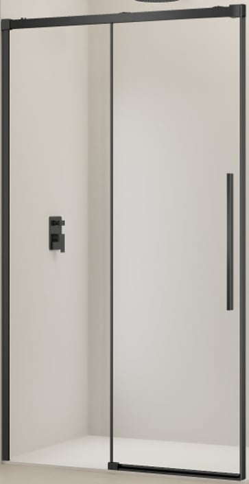Van Rijn Products ST09350160ZW schuifdeur voor douchecabine 160cm - Zwart