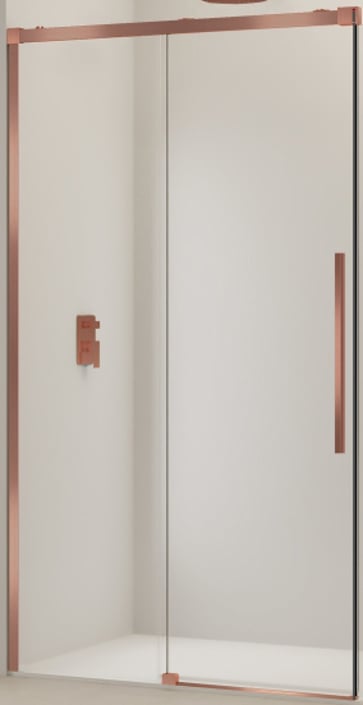 Van Rijn Products ST09350160SC schuifdeur voor douchecabine 160cm - Geborsteld koper