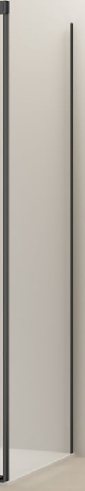Van Rijn Products ST0935090WZW zijwand voor douchecabine 90cm - Zwart
