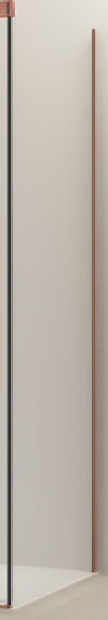 Van Rijn Products ST0935090WSC zijwand voor douchecabine 90cm - Geborsteld koper