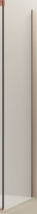 Van Rijn Products ST0935090WSC zijwand voor douchecabine 90cm - Geborsteld koper