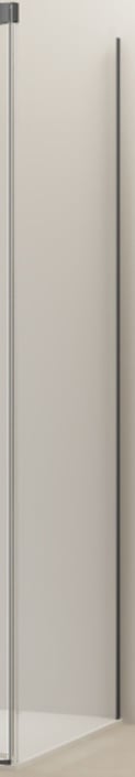 Van Rijn Products ST09350100WGM zijwand voor douchecabine 100cm - Geborsteld gunmetal