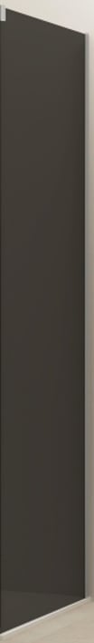 Van Rijn Products ST0935090WCH zijwand voor douchecabine met grijs rookglas 90cm - chroom