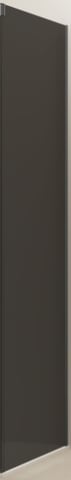 Van Rijn Products ST0935090WGM zijwand voor douchecabine met grijs rookglas 90cm - Geborsteld gunmetal