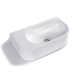 Regn fontein 40x21,5cm keramiek - links - zonder kraangat - wit glans