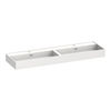 Brauer Gravity dubbele wastafel 160x46cm - mineraalmarmer - 2 kraangaten - zijdeglans wit