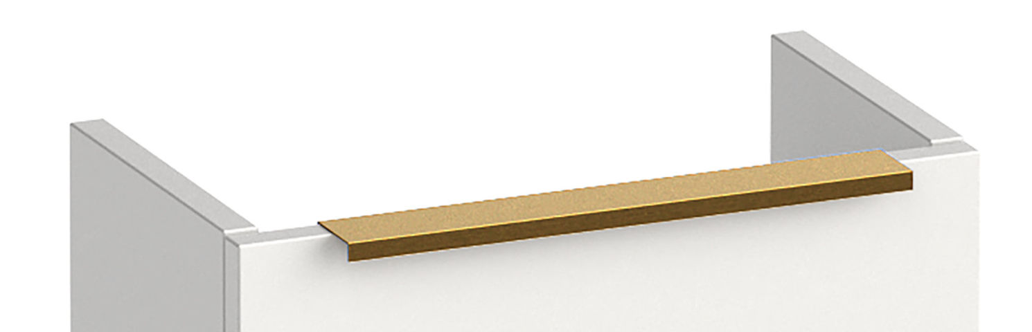 Brauer Elevate meubel opleggreep 30cm - geborsteld goud PVD