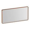 Brauer Sapphire spiegel 100x50cm rechthoekig afgerond - directe LED verlichting - geborsteld koper