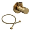 Brauer Stripe hoekstopkraan compleet met slang - geborsteld goud PVD