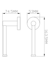 Blue Label Vida reserve/toiletrolhouder - geborsteld gunmetal PVD