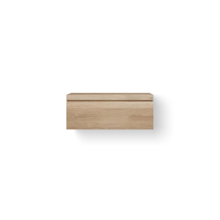 LoooX Wooden Drawer BoX badmeubel 100x46cm massief eiken 1 lade - old grey