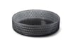 Luca Sanitair Luca Vetro opzetwastafel rond 39,5x39,5x11cm - transparant glas - smoke