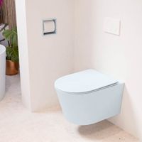 Mondiaz Lavie Hangtoilet rimless met zitting SC & QR 53cm - Clay