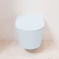 Mondiaz Lavie Hangtoilet rimless met zitting SC & QR 53cm - Clay