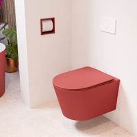 Mondiaz Lavie Hangtoilet rimless met zitting SC & QR 53cm - Fire