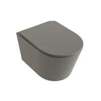 Mondiaz Lavie Hangtoilet rimless met zitting SC & QR 53cm - Smoke