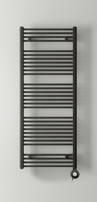 Instamat Base elektrische handdoekradiator 185x50cm - 800W - soft zwart