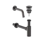 Geborsteld carbon black PVD