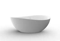 Wiesbaden Waive vrijstaand bad 160x95cm Solid Surface - mat wit
