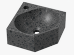 Mat grijs terrazzo