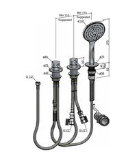 Hotbath Buddy B175 badrandcombinatie 2-weg omstel - handdouche - Chroom