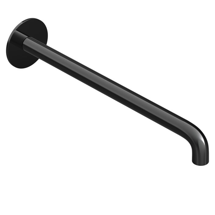 Hotbath Cobber CB095 universele uitloop - 30cm - gepolijst zwart PVD