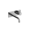 Hotbath Cobber CB106EXT18 afbouwdeel inbouw wastafelkraan - 18cm uitloop - Geborsteld zwart PVD