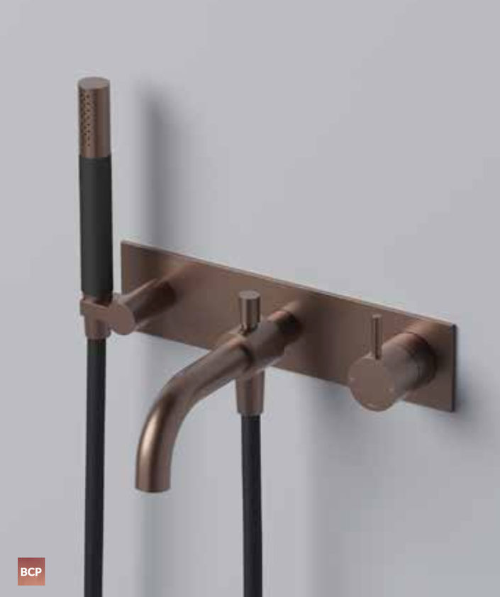 Hotbath Cobber CB126EXT afbouwdeel voor inbouw badmengkraan - geborsteld nikkel