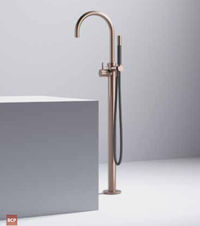 Hotbath Cobber CB177EXT afbouwdeel voor vrijstaande badmengkraan - geborsteld messing PVD