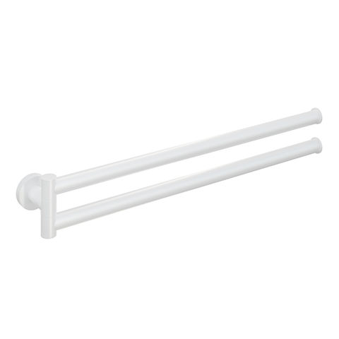 Hotbath &More BAA15 handdoekhouder 2-lids draaibaar - Mat wit