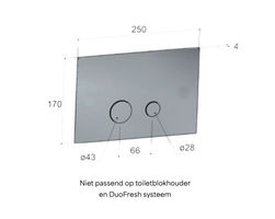 Hotbath &More BAR320 bedieningsplaat messing - chroom